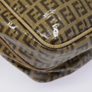 FENDI Zucchino Canvas Shoulder Bag Beige Auth mr470-16