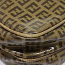 FENDI Zucchino Canvas Shoulder Bag Beige Auth mr470-9