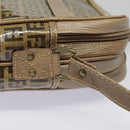 FENDI Zucchino Canvas Shoulder Bag Beige Auth mr470-17