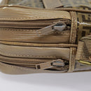 FENDI Zucchino Canvas Shoulder Bag Beige Auth mr470-10