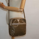 FENDI Zucchino Canvas Shoulder Bag Beige Auth mr470-25
