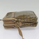 FENDI Zucchino Canvas Shoulder Bag Beige Auth mr470-3