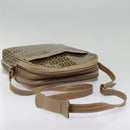 FENDI Zucchino Canvas Shoulder Bag Beige Auth mr470-7