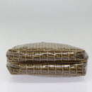 FENDI Zucchino Canvas Shoulder Bag Beige Auth mr470-5