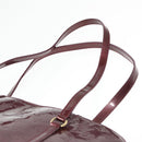 LOUIS VUITTON Monogram Vernis Avalon zip Hand Bag Amarante M91594 LV Auth mr482-8