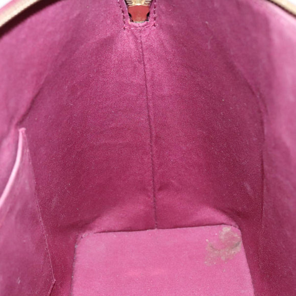 LOUIS VUITTON Monogram Vernis Avalon zip Hand Bag Amarante M91594 LV Auth mr482