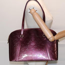 LOUIS VUITTON Monogram Vernis Avalon zip Hand Bag Amarante M91594 LV Auth mr482-21