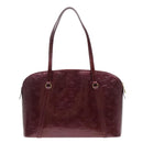 LOUIS VUITTON Monogram Vernis Avalon zip Hand Bag Amarante M91594 LV Auth mr482-2