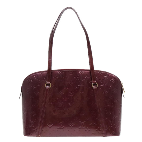 LOUIS VUITTON Monogram Vernis Avalon zip Hand Bag Amarante M91594 LV Auth mr482