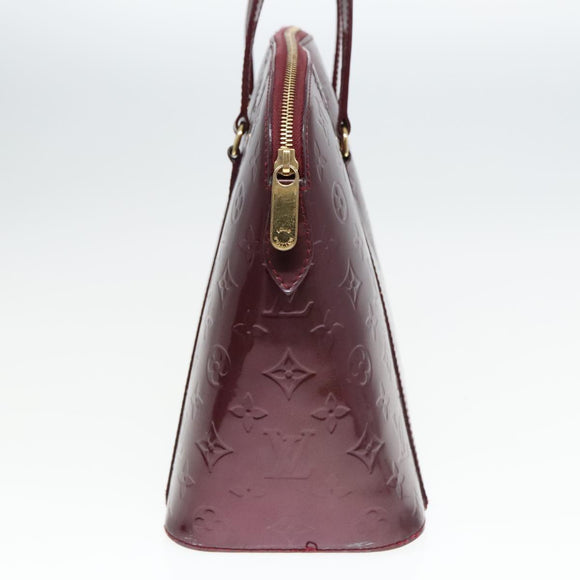 LOUIS VUITTON Monogram Vernis Avalon zip Hand Bag Amarante M91594 LV Auth mr482