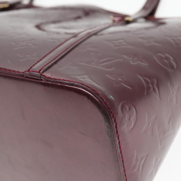 LOUIS VUITTON Monogram Vernis Avalon zip Hand Bag Amarante M91594 LV Auth mr482