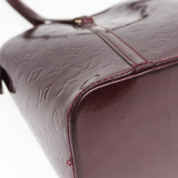 LOUIS VUITTON Monogram Vernis Avalon zip Hand Bag Amarante M91594 LV Auth mr482