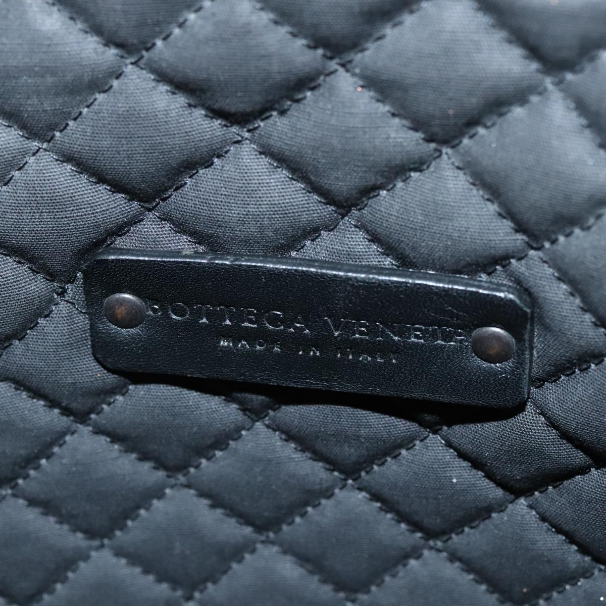 BOTTEGA VENETA INTRECCIATO Hand Bag Leather Black Auth mr523