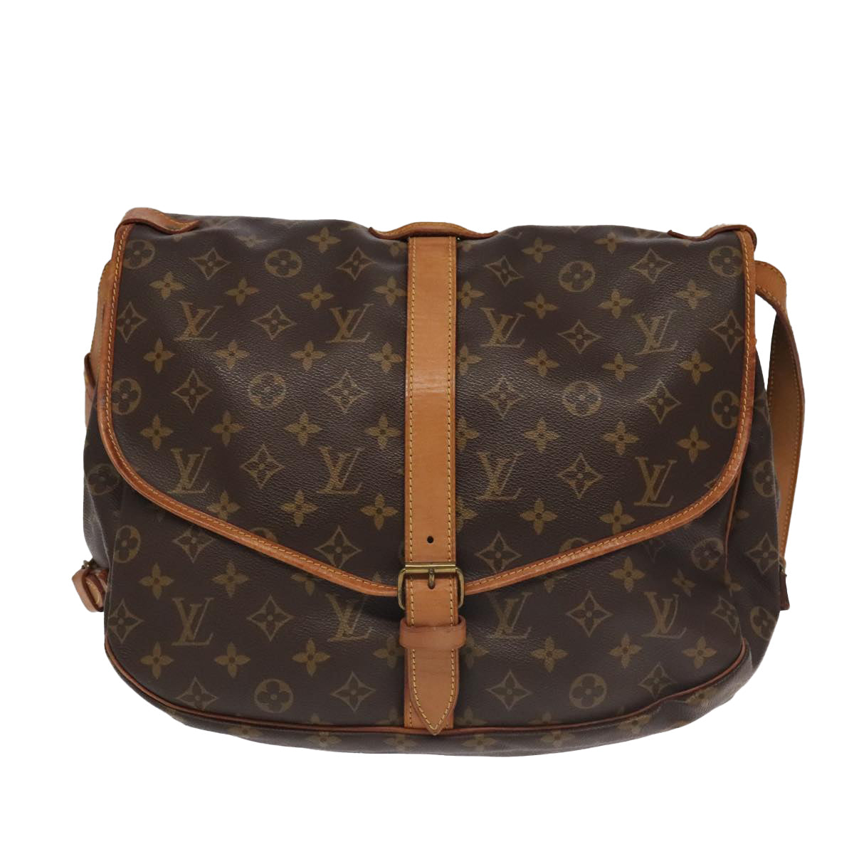 LOUIS VUITTON Monogram Saumur 35 Shoulder Bag M42254 LV Auth mr547 - 0