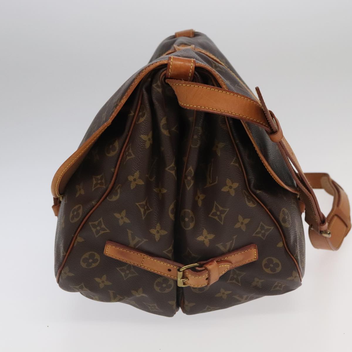 LOUIS VUITTON Monogram Saumur 35 Shoulder Bag M42254 LV Auth mr547