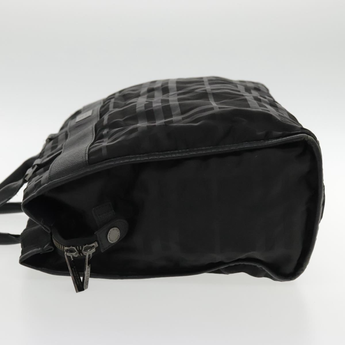 BURBERRY Black label Hand Bag Nylon Black Auth mr550