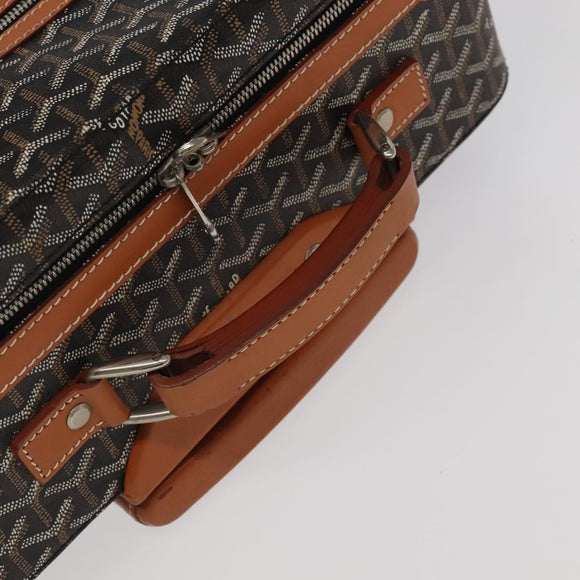 GOYARD Herringbone Trolley PM suitcase PVCCanvas Brown Auth mr552AM