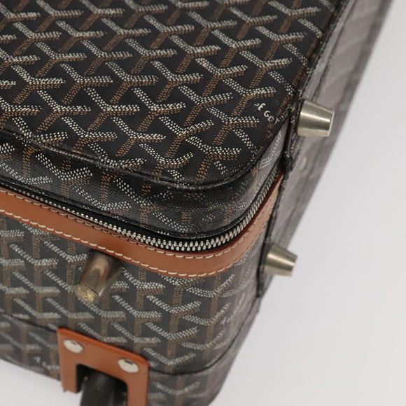 GOYARD Herringbone Trolley PM suitcase PVCCanvas Brown Auth mr552SAM