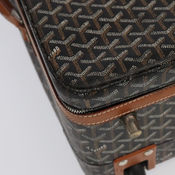 GOYARD Herringbone Trolley PM suitcase PVCCanvas Brown Auth mr552SAM