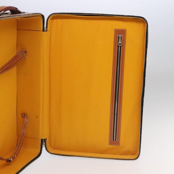 GOYARD Herringbone Trolley PM suitcase PVCCanvas Brown Auth mr552AM