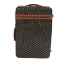 GOYARD Herringbone Trolley PM suitcase PVCCanvas Brown Auth mr552SAM-13