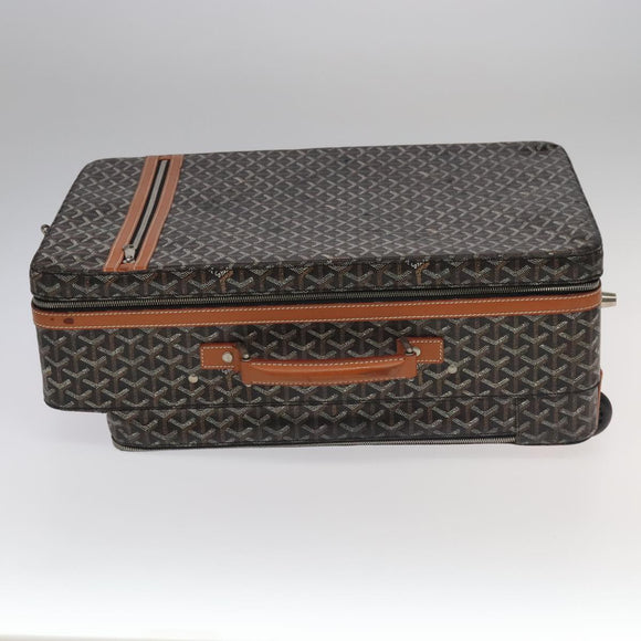 GOYARD Herringbone Trolley PM suitcase PVCCanvas Brown Auth mr552AM