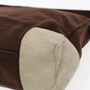 GUCCI Shoulder Bag Canvas Leather Brown White Silver 257301 Auth mr553-15