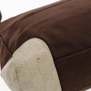 GUCCI Shoulder Bag Canvas Leather Brown White Silver 257301 Auth mr553-16