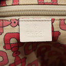 GUCCI Shoulder Bag Canvas Leather Brown White Silver 257301 Auth mr553-18