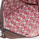 GUCCI Shoulder Bag Canvas Leather Brown White Silver 257301 Auth mr553-11