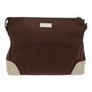 GUCCI Shoulder Bag Canvas Leather Brown White Silver 257301 Auth mr553-13