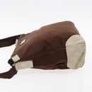 GUCCI Shoulder Bag Canvas Leather Brown White Silver 257301 Auth mr553-4