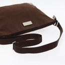 GUCCI Shoulder Bag Canvas Leather Brown White Silver 257301 Auth mr553-7