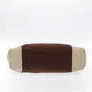 GUCCI Shoulder Bag Canvas Leather Brown White Silver 257301 Auth mr553-5