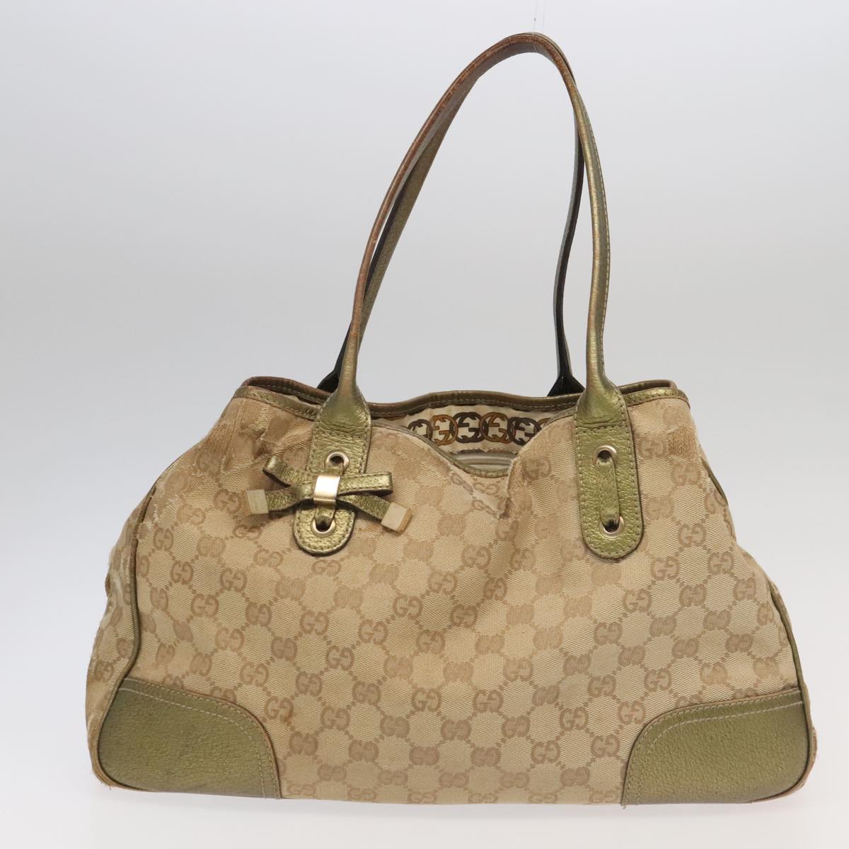 GUCCI GG Canvas Web Sherry Line Shoulder Bag 3Set Beige Pink Auth mr554