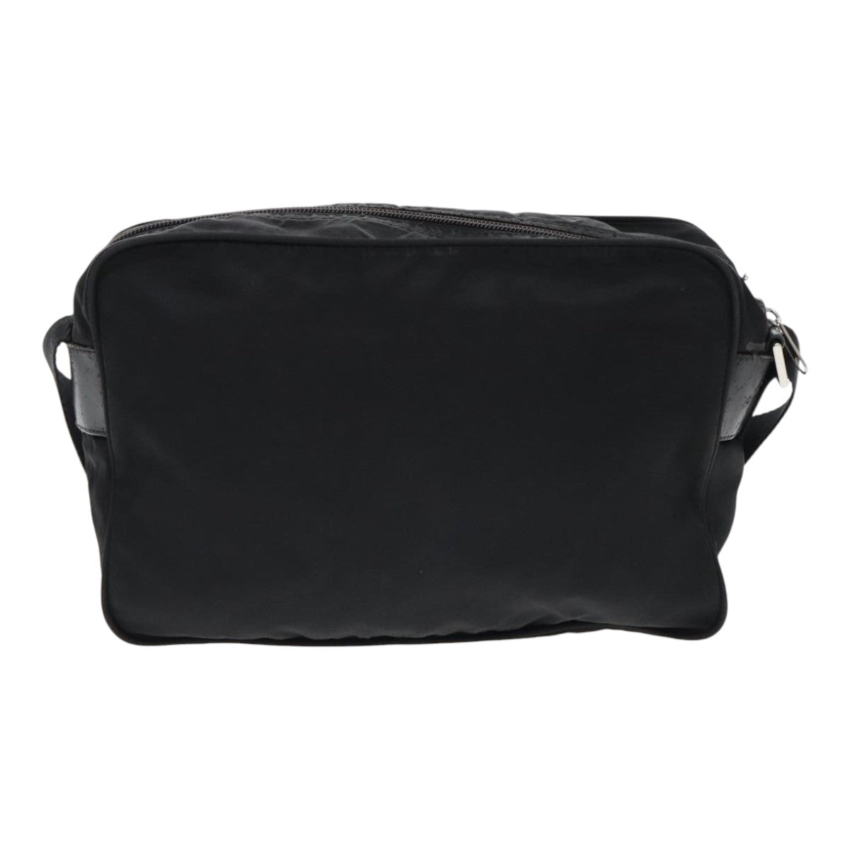 PRADA Shoulder Bag Nylon Black Silver Auth mr572