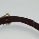 CARTIER Must Line Shoulder Bag Leather Bordeaux Gold Auth mr607-10