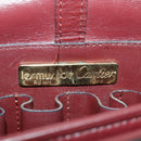 CARTIER Must Line Shoulder Bag Leather Bordeaux Gold Auth mr607-19