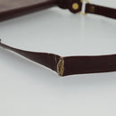 CARTIER Must Line Shoulder Bag Leather Bordeaux Gold Auth mr607-8