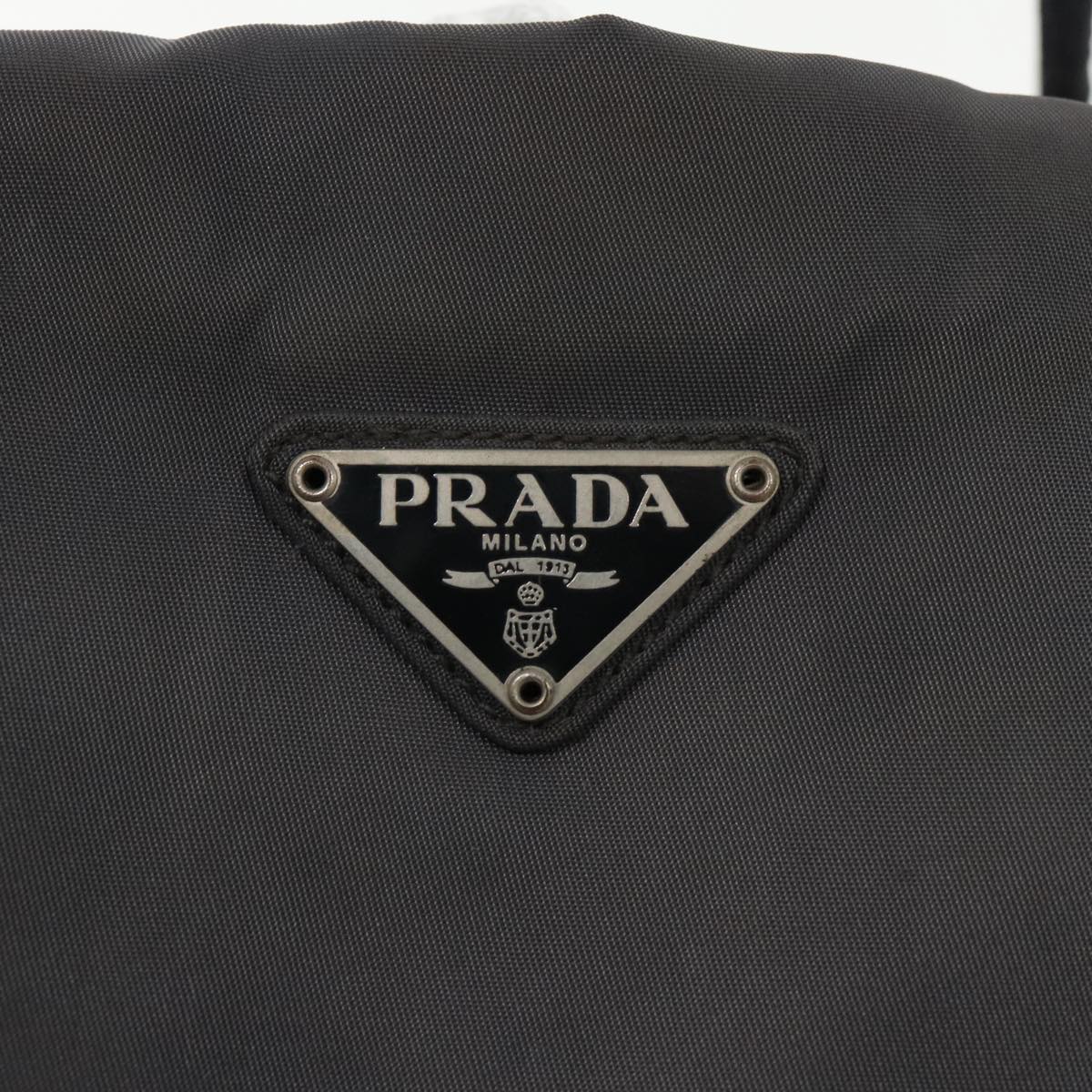 PRADA Tote Bag Nylon Gray Auth mr612