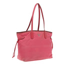 PRADA Tote Bag Nylon Pink Silver Auth mr613-1