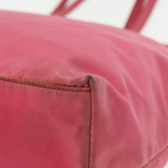 PRADA Tote Bag Nylon Pink Silver Auth mr613
