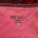 PRADA Tote Bag Nylon Pink Silver Auth mr613-17