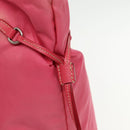 PRADA Tote Bag Nylon Pink Silver Auth mr613-10