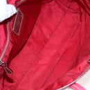 PRADA Tote Bag Nylon Pink Silver Auth mr613-11