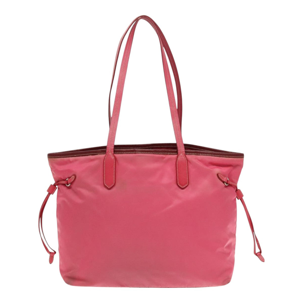 PRADA Tote Bag Nylon Pink Silver Auth mr613 - 0