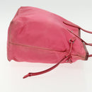 PRADA Tote Bag Nylon Pink Silver Auth mr613-3