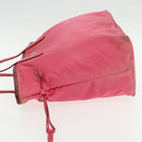 PRADA Tote Bag Nylon Pink Silver Auth mr613-4