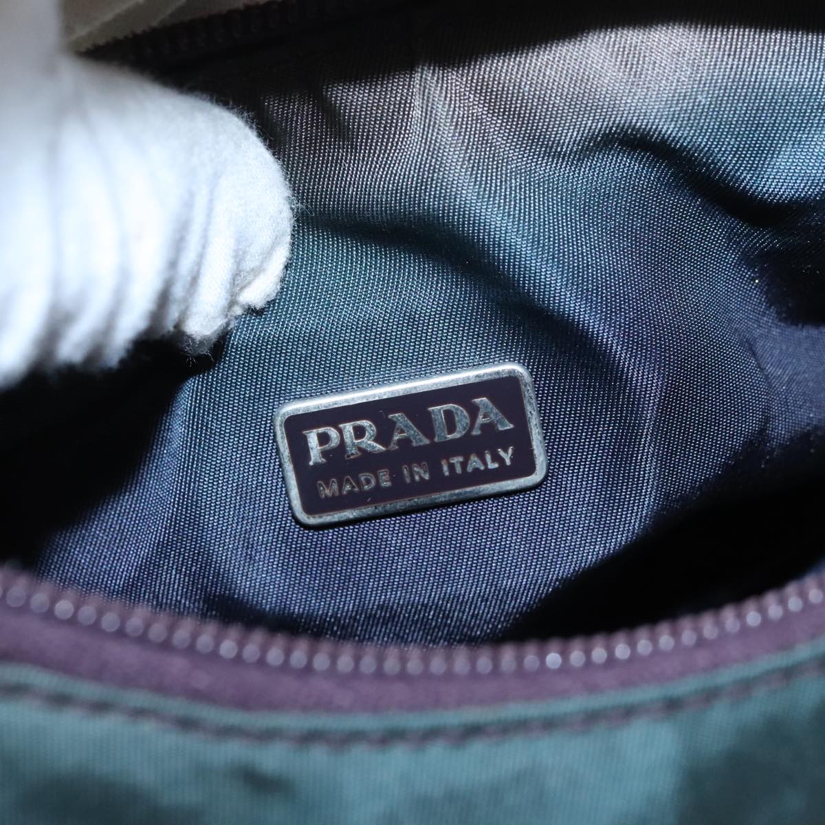 PRADA Hand Bag Nylon Purple Auth mr621