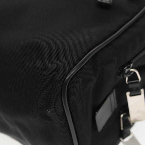 GUCCI Clutch Bag Nylon Black Silver Auth mr639